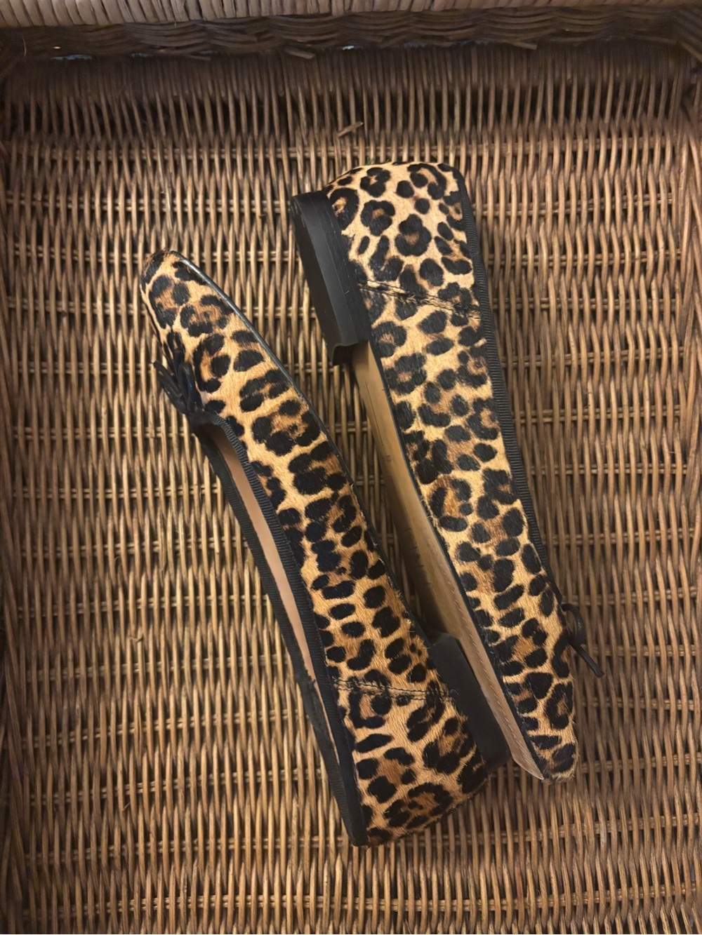 Dolce Vita Leopard Print Ballet Flats - Black Trim, Brown Spots - Picture 5 of 5